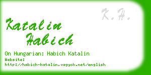katalin habich business card